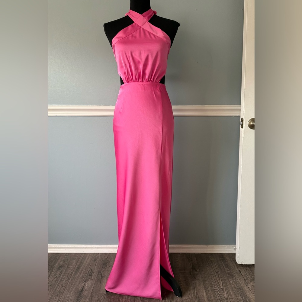 MINKPINK Vibrant Pink Backless Dress S